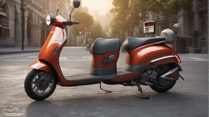 Naklejka premium Moped in Europe 
