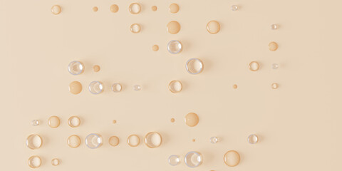 Water drops abstract pattern skin hydration concept 3d rendering background