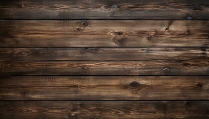 Dark stained wood boards with grain and texture, Wooden background