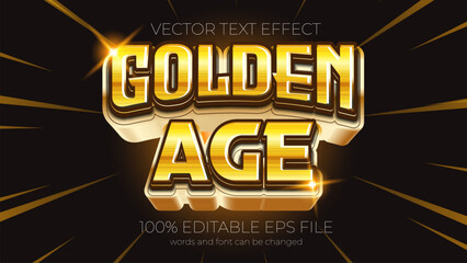 Gold editable text effect style, EPS editable text effect