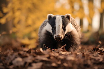 A Badger portrait, wildlife photography - Powered by Adobe