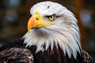 Obraz premium A Bald Eagle portrait, wildlife photography