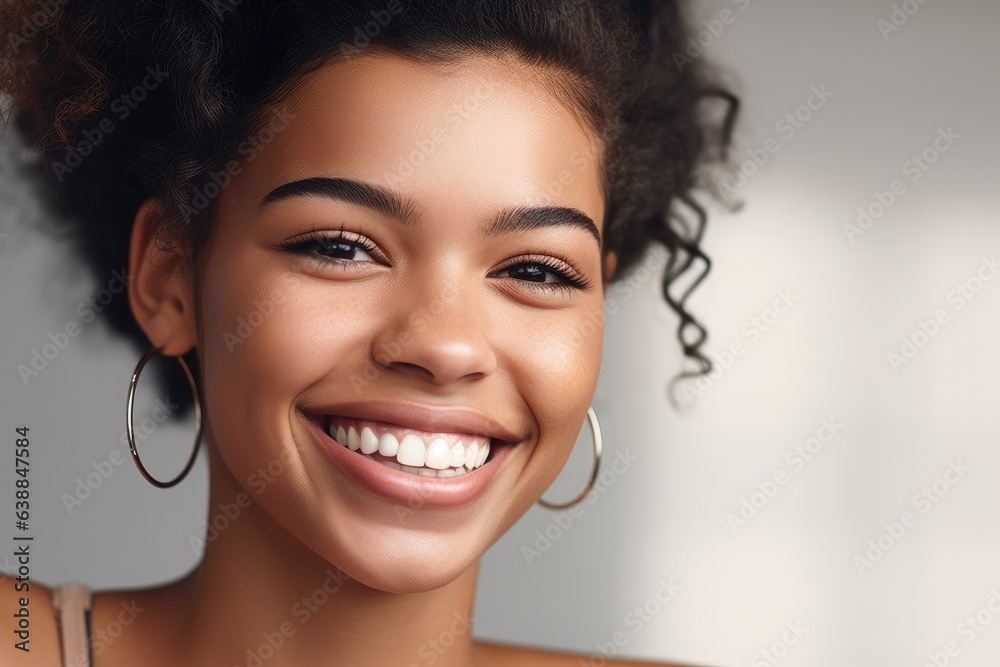 Wall mural cropped shot of an attractive young woman with a grin on her face