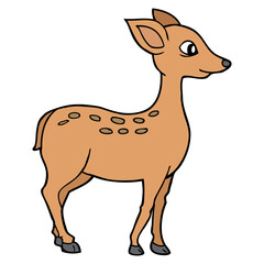 deer cartoon vector illustration