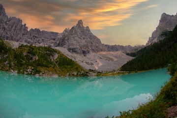 Lago di Sorapis, Dolomite Alps, Italy, Europe