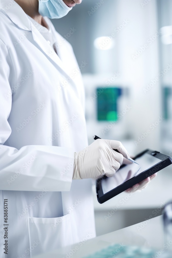 Wall mural cropped shot of a scientist using a digital tablet in the lab