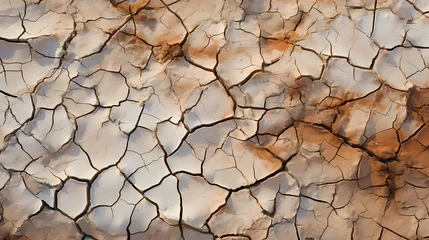 Keuken spatwand met foto a dry and cracked landscape during a severe drought © Asep