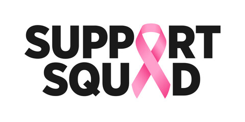 Breast Cancer Awareness Month Pink Ribbon Background Vector Logotype Concept Illustration