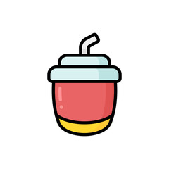 Simple Soft Drink lineal color icon. The icon can be used for websites, print templates, presentation templates, illustrations, etc