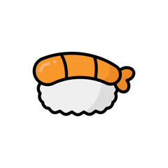 Simple Sushi lineal color icon. The icon can be used for websites, print templates, presentation templates, illustrations, etc