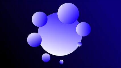 Glowing spinning motion water bubbles frame placeholder background