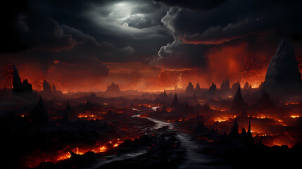 the fiery eruption