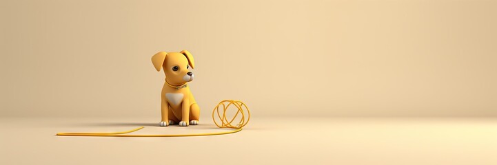 A Cute Dog Crafted in the Timeless Minimalistic Kintsugi Style Wallpaper - Paws and Golden Patches - Beauty in Every Mend - Kintsugi Dog Background created with Generative AI Technology