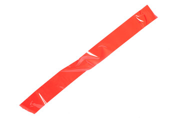 Red adhesive tape isolated on white