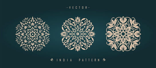 Indian traditional pattern Asian pattern
