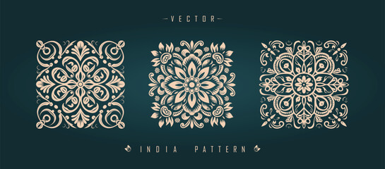 Indian traditional pattern Asian pattern