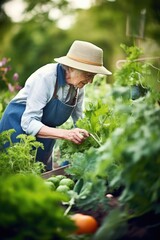 shot of a senior woman working with plants in a garden