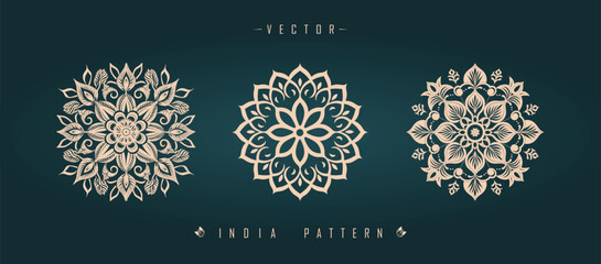 Indian traditional pattern Asian pattern