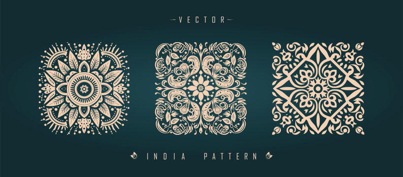 Indian traditional pattern Asian pattern