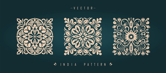 Indian traditional pattern Asian pattern