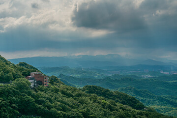 Jiufen village on the mountain
