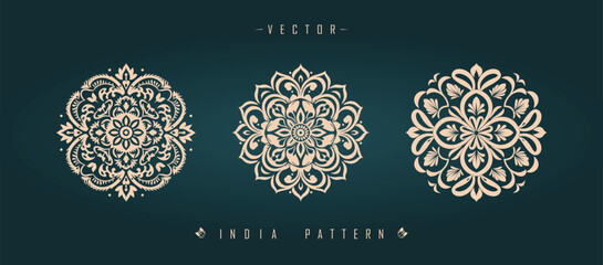 Indian traditional pattern Asian pattern