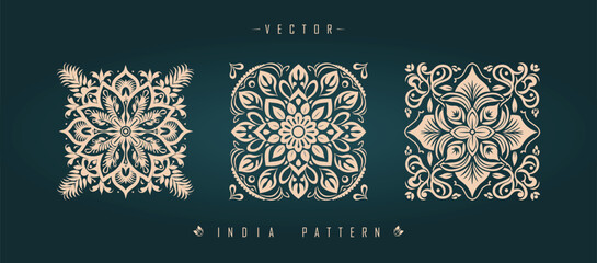 Indian traditional pattern Asian pattern