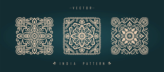 Indian traditional pattern Asian pattern