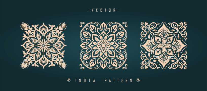 Indian traditional pattern Asian pattern