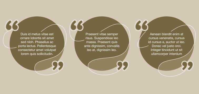 Quotes calligraphic template in three versions