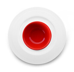 plate isolated on white background.