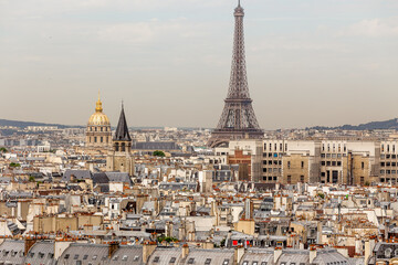 Panorama of Paris on the Eiffel Tower