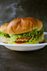some hamburgers