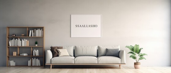 Interior design of showcase living room, Generative AI