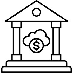Cloud Banking Icon