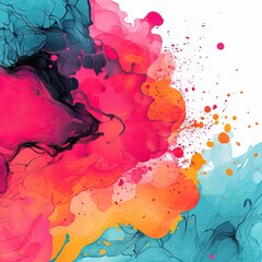 Colorful bright artwork abstract ink background