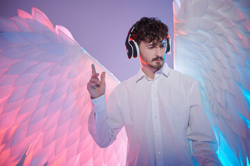 male DJ angel
