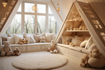 Fototapeta na wymiar Inspiring Spaces for Kids: Another Perspective on a Children's Room Interior