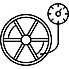 Obraz premium Tire Pressure Icon