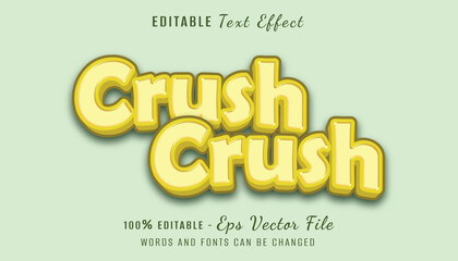crush crush 3d text effect design 