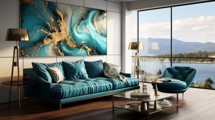 The modern interior design of living room