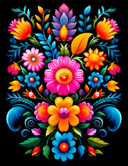 Fototapeta na wymiar Decorative flower design
