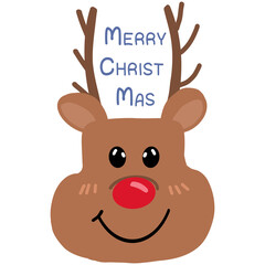 christmas reindeer with sign