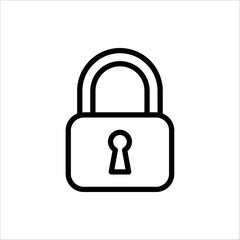 Lock vector icon for web design, UI, and app. isolated on white background