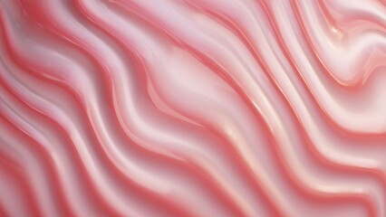 Obraz premium 3D Romantic Swirly Sweet Strawberry Dessert Food Advertising Texture. Pink Decorative Swirls Marbled Candy for Valentine's Day.