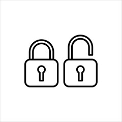 Lock vector icon for web design, UI, and app. isolated on white background