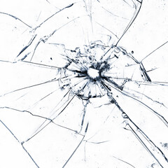 Broken cracks glass fracture effect texture isolated PNG easy to use