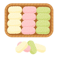 유과 세트 일러스트