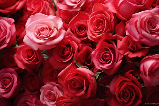 fresh dark red roses close up texture background