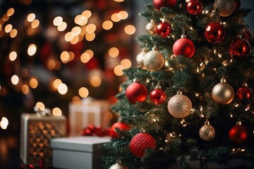 Fototapeta na wymiar christmas tree decorations - Christmas Backgrounds